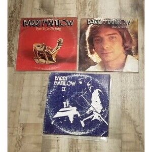 Barry Manilow Vinyl Lot-This Ones For You, II 2 Trying To Get RARE 1974 LP Mandy